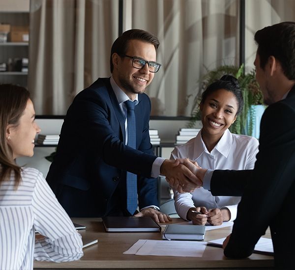 Business people shaking hands