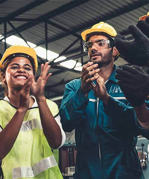 Clapping workers